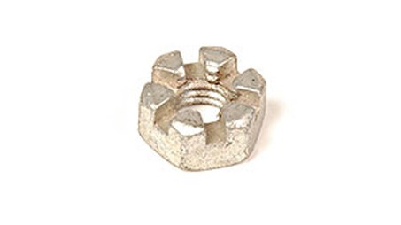 3/8-16 SLOTTED HEX NUTS ZINC PLATED