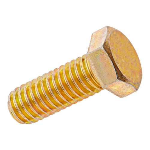 SHOP 1-8 X 3 1/2 GRADE 8 HEX HEAD CAP SCREW YELLOW ZINC